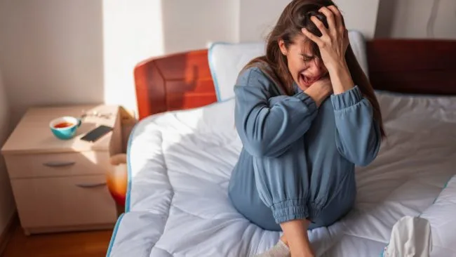 image of girl crying representing children struggling with anxiety