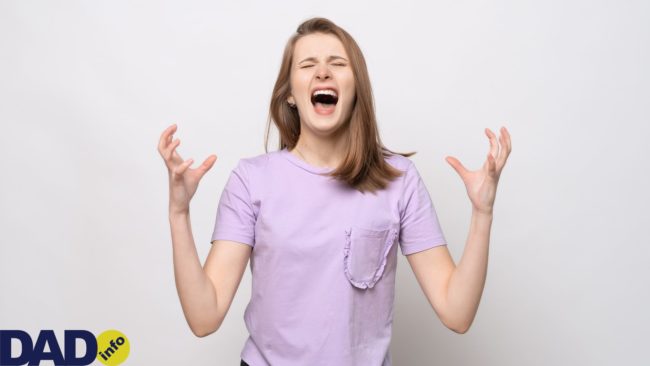 girl shouting and being angry