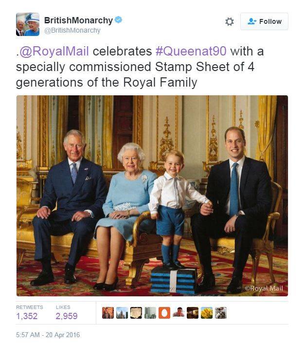 Image: Royal Mail/British Monarch/Twitter