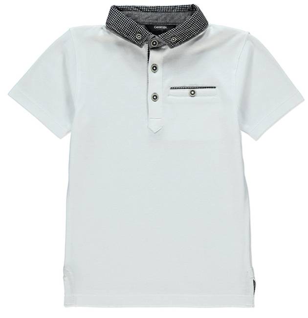 Checked Collar Polo Shirt