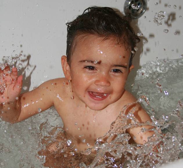 Babies have great fun in the bath