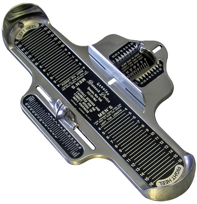 Brannock device - industry standard for measuring feet
