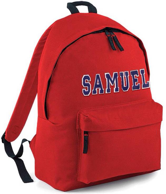 Personalised school bag