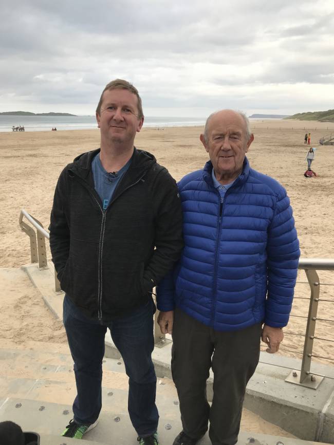 Colin Scott with his dad, Raymond.