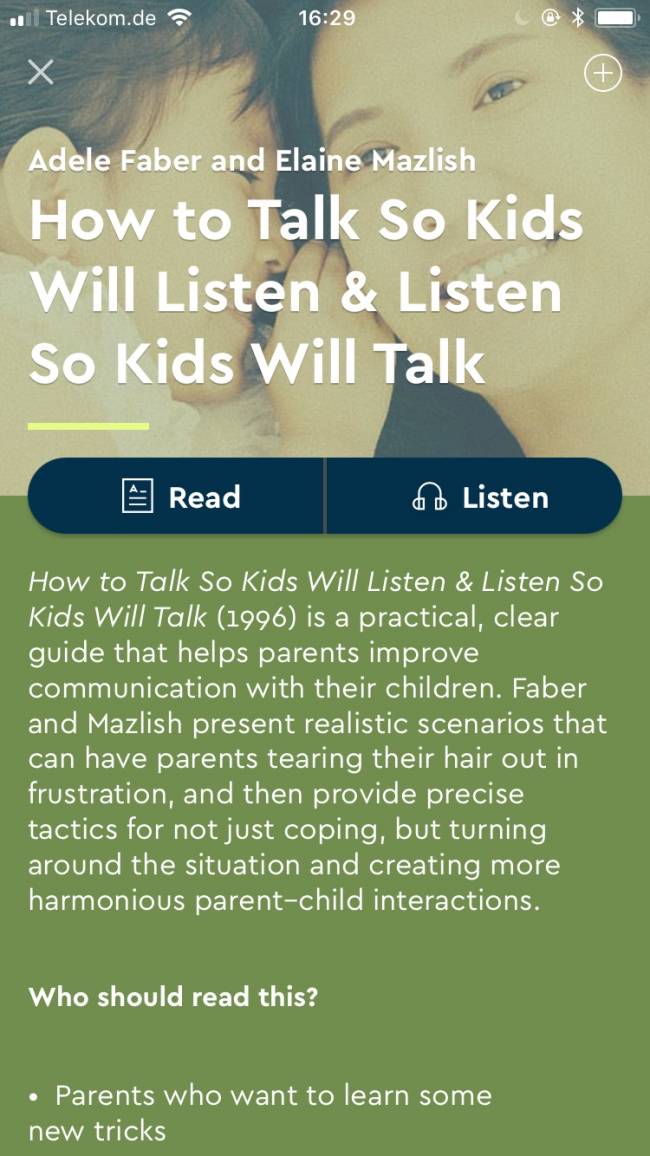 How To Talk So Kids Will Listen.