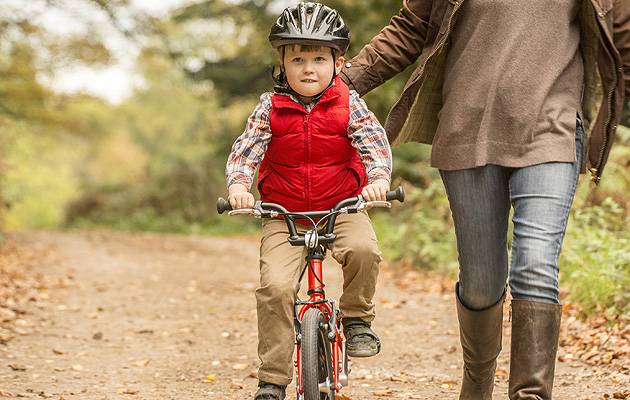 On your bike: Encouragement and balance bikes are key to getting your little one riding | Image: Islabikes.co.uk