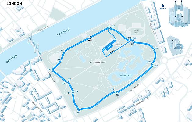 Mapping out the future: The 2.922km anti-clockwise track around Battersea Park | Image: Formula E